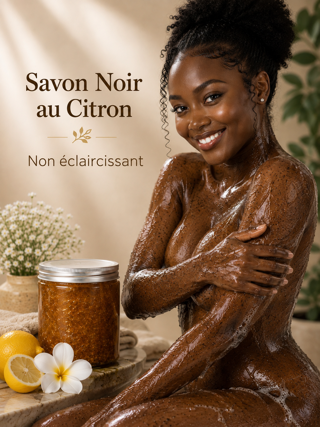 Savon noir au citron (non éclaircissant) NIGERIA - 500g