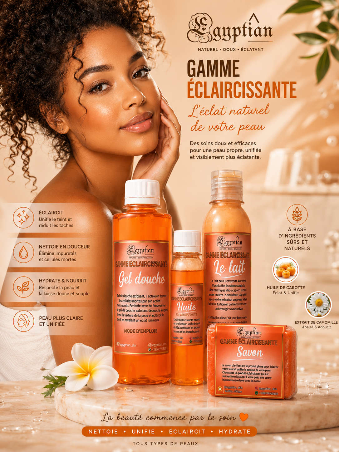 Gamme Teint Clair - Eclaircissant